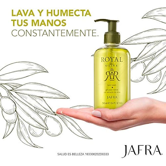 Jafra ROYAL OLIVE HAND WASH 250 ML 8.4 FL. OZ. GEL PARA MANOS CON EXTRACTO DE OLIVA. - Image 2